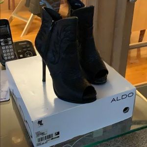 Aldo Czolba open toe bootie.